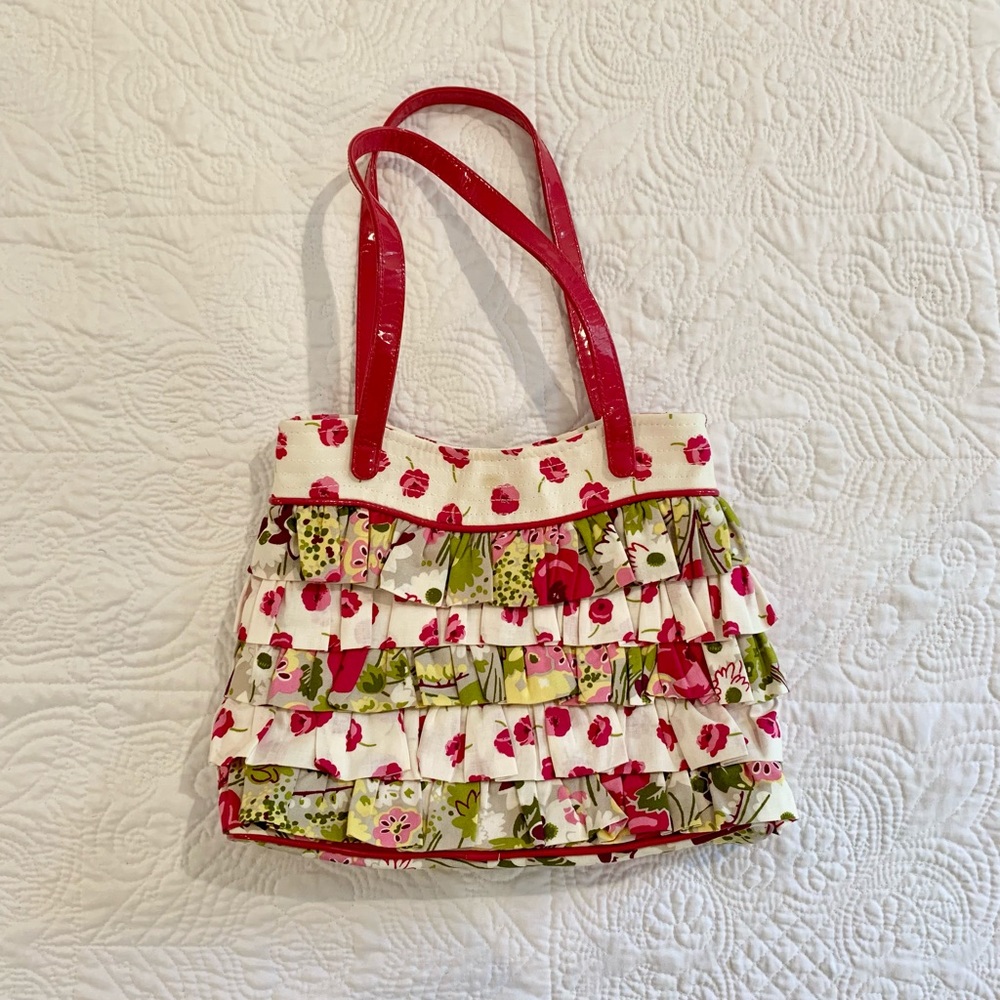 Vera Bradley Make Me Blush Ruffled Purse